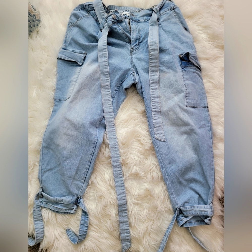 Never Worn Light Blue Women's Cargo Jeans Size 2X